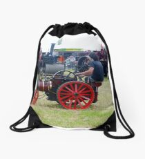 On the engine Drawstring Bag