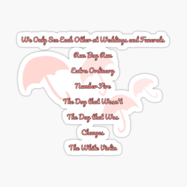  the umbrella academy episodes sticker for sale by foxgroves redbubble