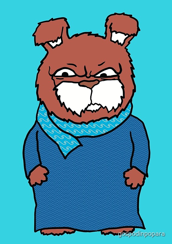 "Cute Dog Hates Wearing His Dress" by gospodinpopara Redbubble