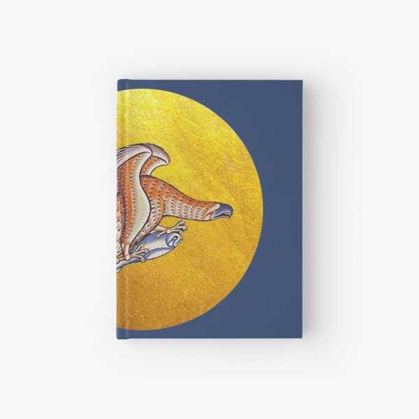 Rising sun and eagle fishing Hardcover Journal