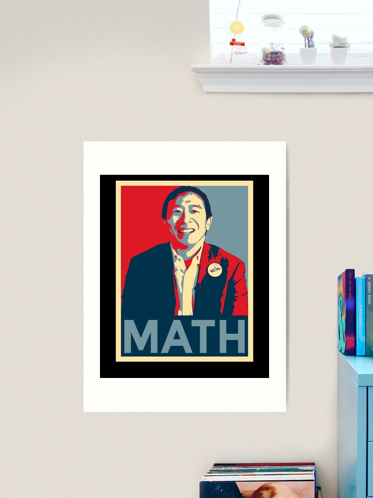 Andrew Yang Math T Shirt Yang 2020 Hope Poster Tee Andrew Yang Math T Shirt Yang 2020 Hope Poster Tee