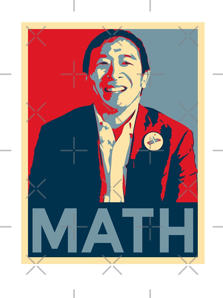 Andrew Yang Math T Shirt Yang 2020 Hope Poster Tee Andrew Yang Math T Shirt Yang 2020 Hope Poster Tee