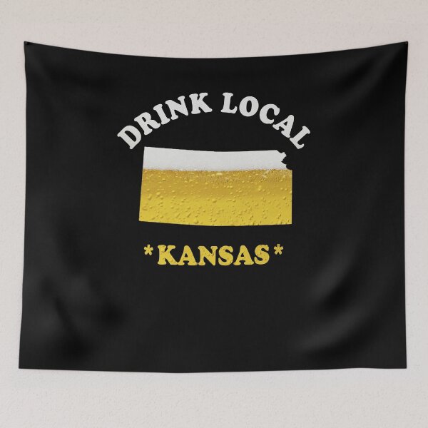 Item preview, KANSAS Beer Map T-Shirt Drink Local Brewmaster Gift designed and sold by theshirtinator.