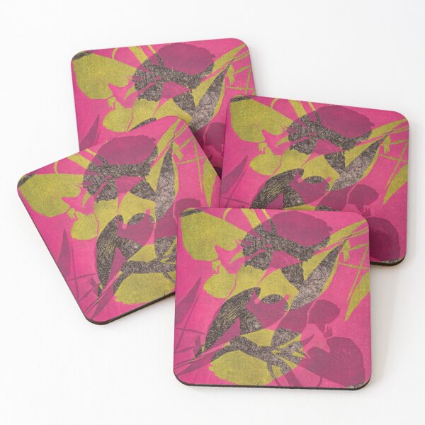 Item preview, Fuchsia Morning Glory Woodcut designed and sold by Ann McIntyre.