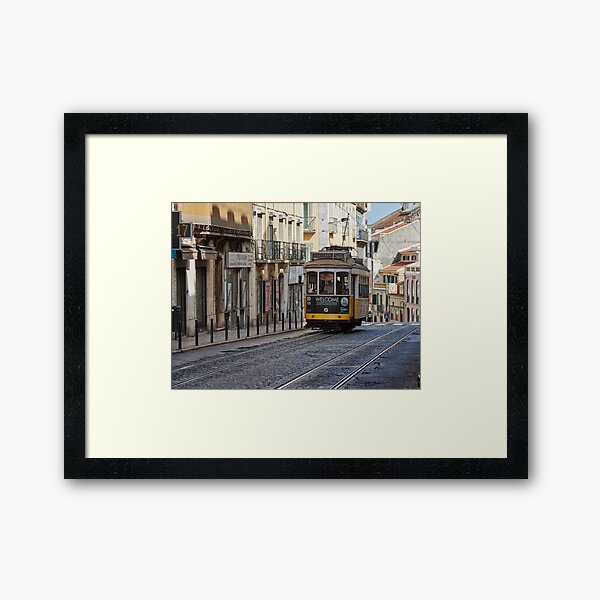 Historische Lissabon Straßenbahn Gerahmter Kunstdruck