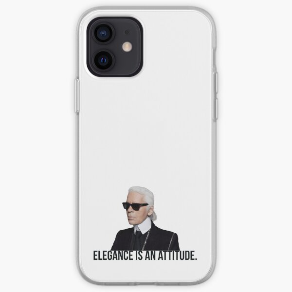 L'élégance est une attitude - Karl Lagerfeld Coque souple iPhone