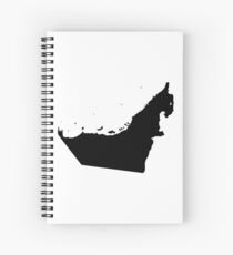 United Arab Emirates Love in Black Spiral Notebook