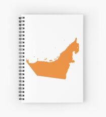 United Arab Emirates Love in Orange Spiral Notebook