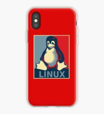 Linux tux penguin obama poster iPhone Case