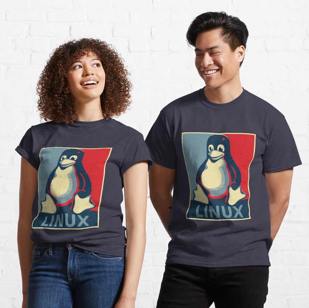 Linux tux penguin obama poster Classic T-Shirt