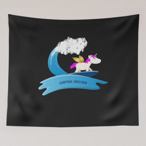 Item preview, Surfing Unicorn Surfing Unicorn Gift designed and sold by dm4design.
