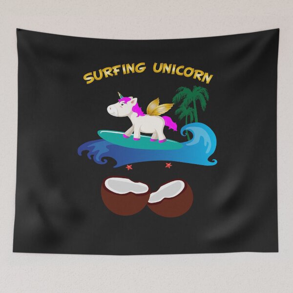 Item preview, Surfing Unicorn Surfing Unicorn Gift designed and sold by dm4design.