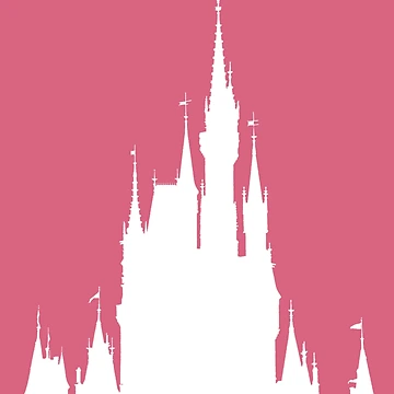 Artwork thumbnail, Magic Castle Silhouette Raspberry by FandomTrading