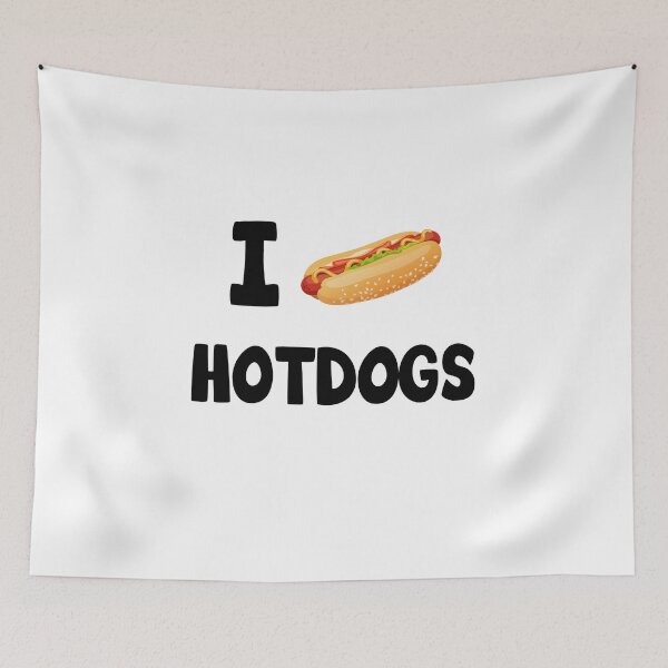 Artikelvorschau, I love Hotdogs. Ich liebe Hotdogs Bild Liebe Herz entworfen und verkauft von dm4design.
