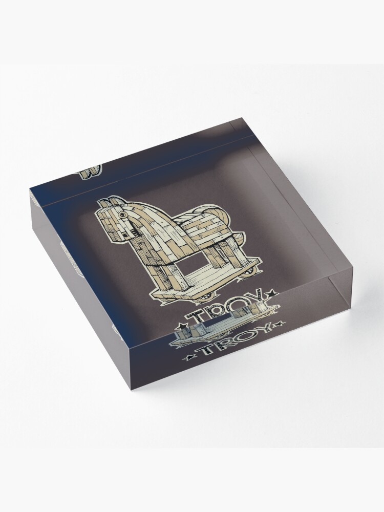 Alternate view of Troy Horse Acrylic Block