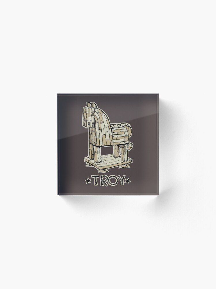 Alternate view of Troy Horse Acrylic Block