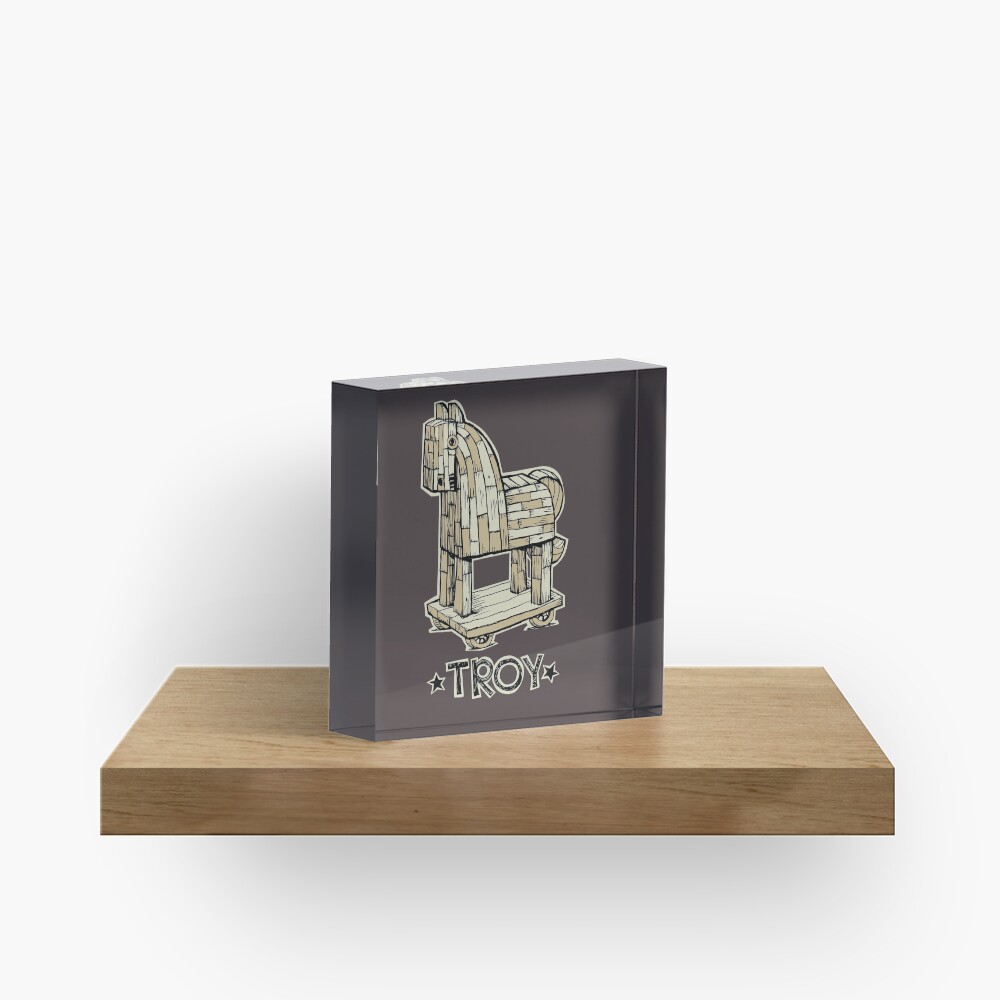Troy Horse Acrylic Block