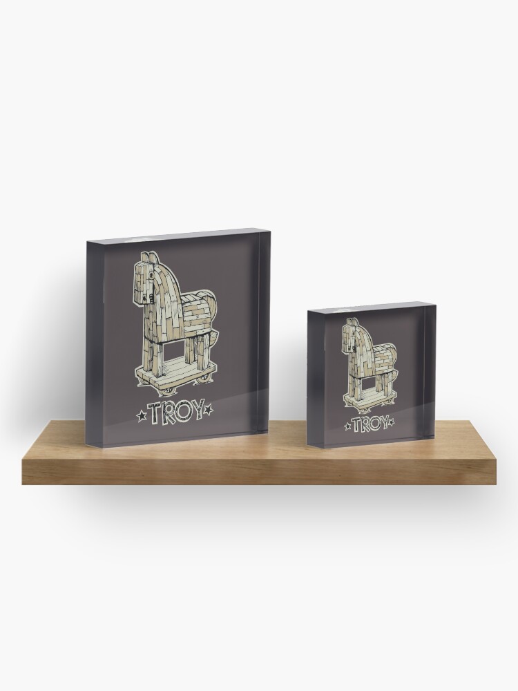 Alternate view of Troy Horse Acrylic Block