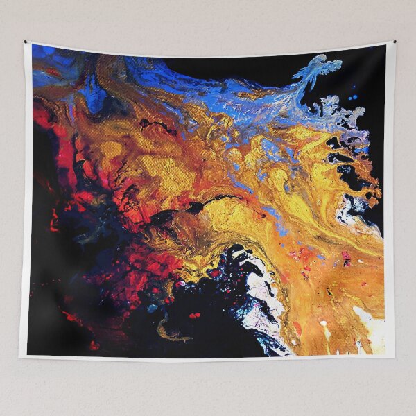 Item preview, Abstract gold black, white, pour designed and sold by Myartspace.