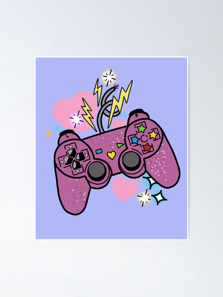 Ps4 Controller Poster By Amelielacroix Redbubble