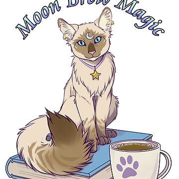 Artwork thumbnail, Moon Brew Magic Cute Kitty with Coffee by cybercat