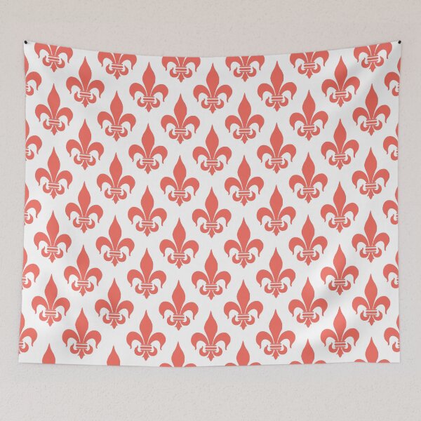 Item preview, Fleur-de-Lis Pattern: Coral Pink designed and sold by Jared Davies.