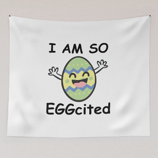 Item preview, I am so EGGcited Funny Easter Bunny Ears for Boy Girl T Shirt designed and sold by hadleydesigns.