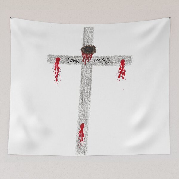 Item preview, John 19:30 - cross - abstract crucifix designed and sold by 21stCsaints.
