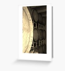 Oak wine barrals Greeting Card