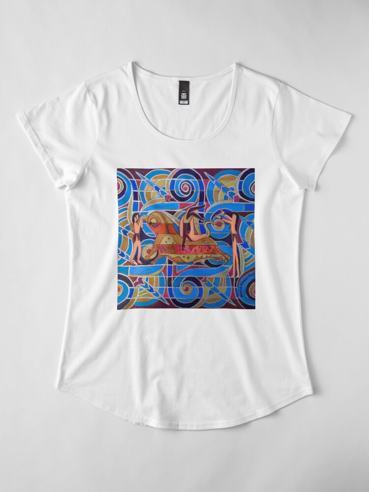 Alternate view of Hexagram 26: Ta Ch’u (Controlled Power) Premium Scoop T-Shirt