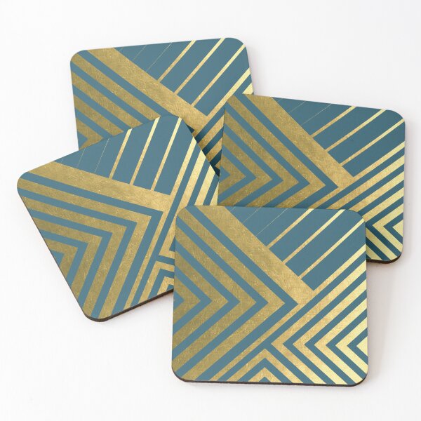 Item preview, Teal and Gold Geometric Luxe designed and sold by UrbanEpiphany.