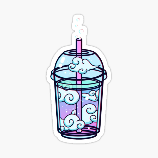 Cloud Beverage Sticker for Sale by SeerStuff