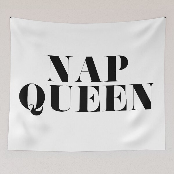 Item preview, Nap Queen Black Typography designed and sold by mystylerepublic.