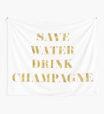 Speichern Sie Wasser-Getränk-Champagner - Imitat-Goldfolie Wandbehang