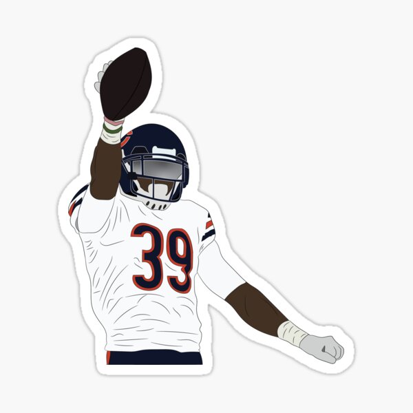 Eddie Jackson Football Edit Tapestries Bears - Eddie Jackson - Sticker