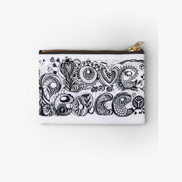 Item preview, Love and Peace Aussie Tangle in Black and White  designed and sold by Heatherian.