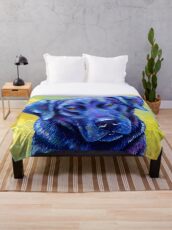 Treuer Begleiter - Bunter Labrador-Apportierhund-Hund Fleecedecke