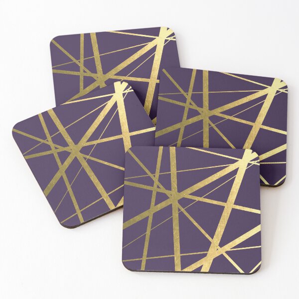 Item preview, Purple and Gold Geometric Luxe designed and sold by UrbanEpiphany.