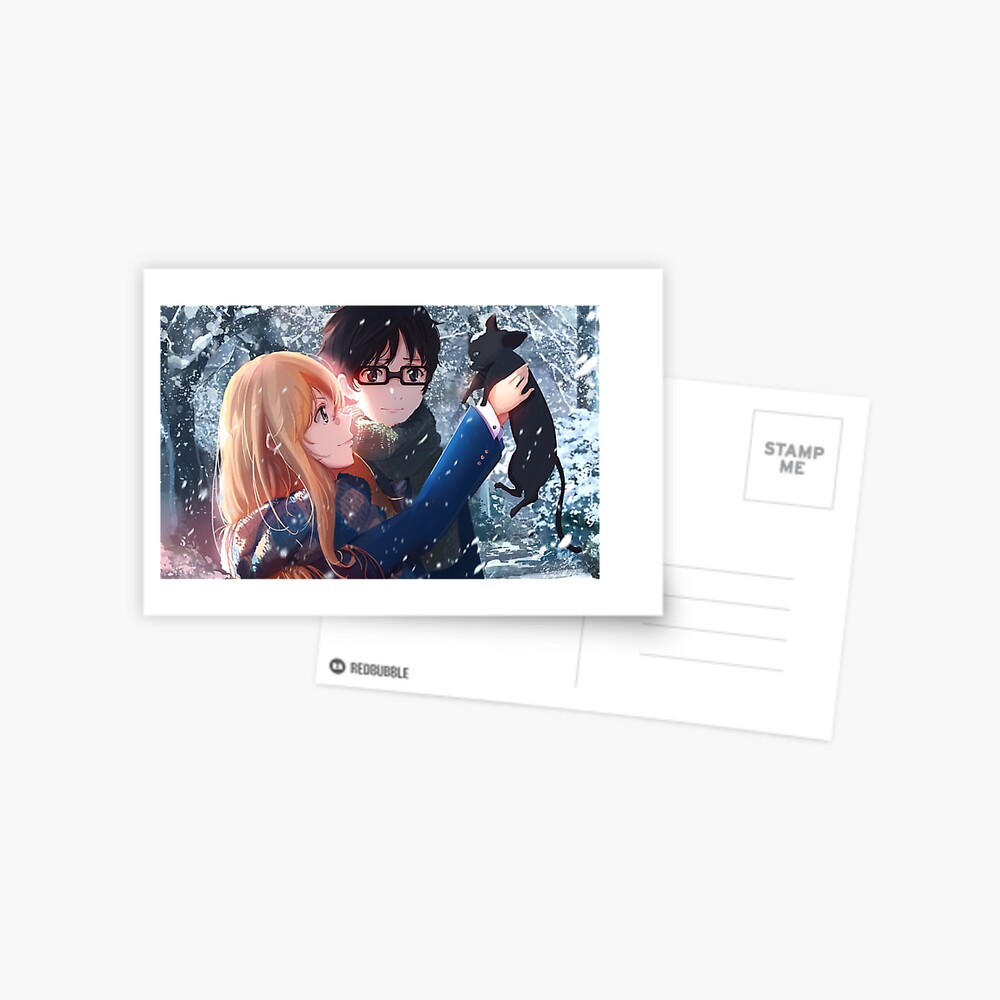 Shigatsu wa Kimi no Uso Your Lie in April - Miyazono Kaori Anime Square  Poster Print Artwork Hanged Wall Art Home Decor