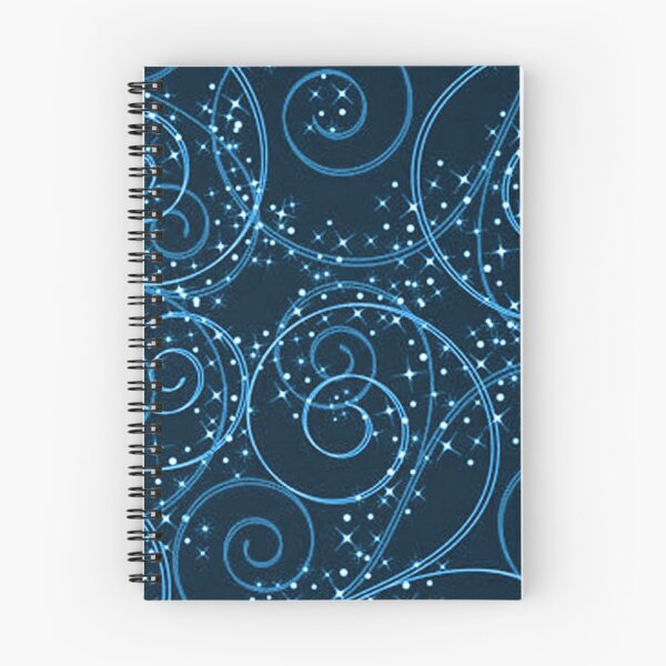 Aperçu de l'œuvre Blue Abstract Twinkling Stars Swirl Pattern créée et vendue par HavenDesign.