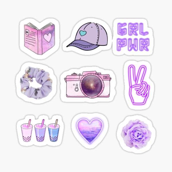 purple aesthetic variety sticker pack sticker by