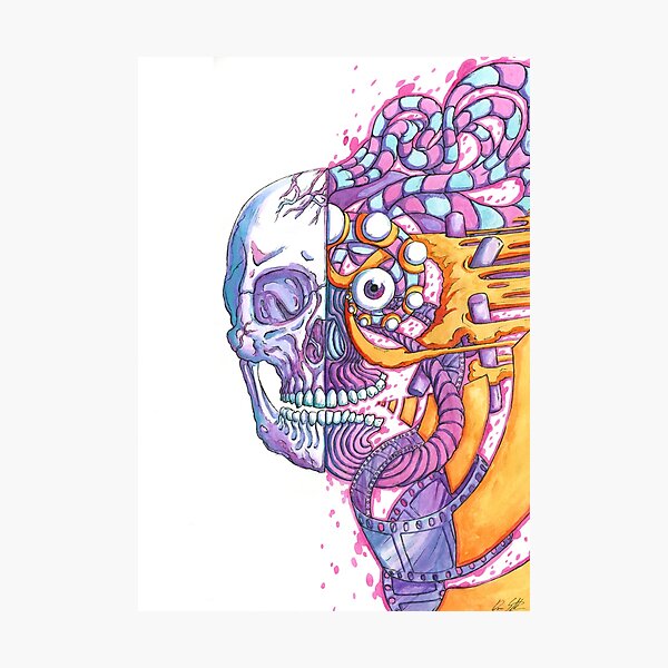 How Beautifully We Decompose - Psychedelic Watercolor Painting Photographic Print