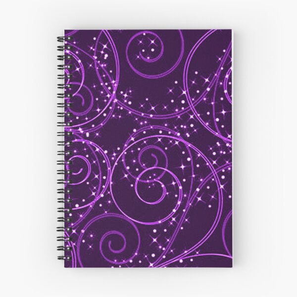Aperçu de l'œuvre Purple Abstract Twinkling Stars Swirl Pattern créée et vendue par HavenDesign.