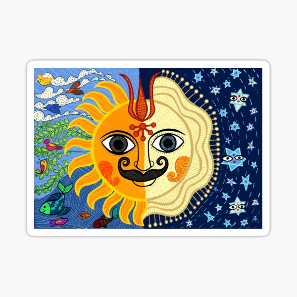 Sun and Moon Sticker