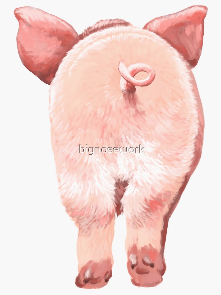 Pig Butt in Pink by bignosework