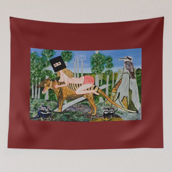 Item preview, Mistress Kelly Rides a Thylacine designed and sold by JDLPaintings.