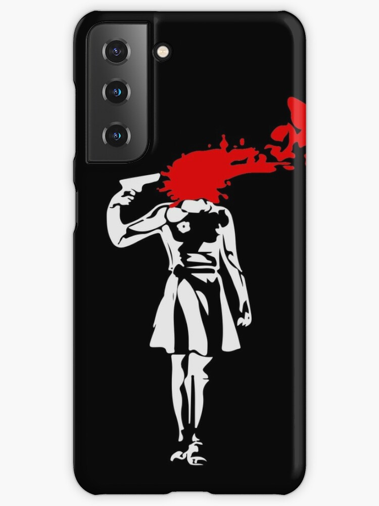 Banksy Girl Shooting Her Head With Butterfly Design Streetart Street Art Grafitti Artwork Design For Men Women Samsung Galaxy Phone Case By Clothorama Redbubble