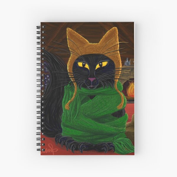 One Satisfied Yule Cat Spiral Notebook