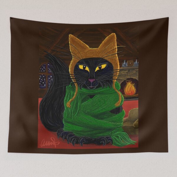 Item preview, One Satisfied Yule Cat designed and sold by AnsateJones.