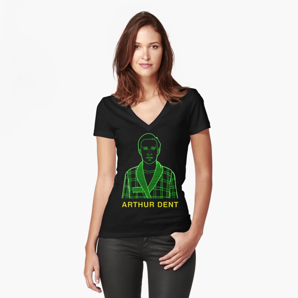 Item preview, Fitted V-Neck T-Shirt designed and sold by nikhorne.